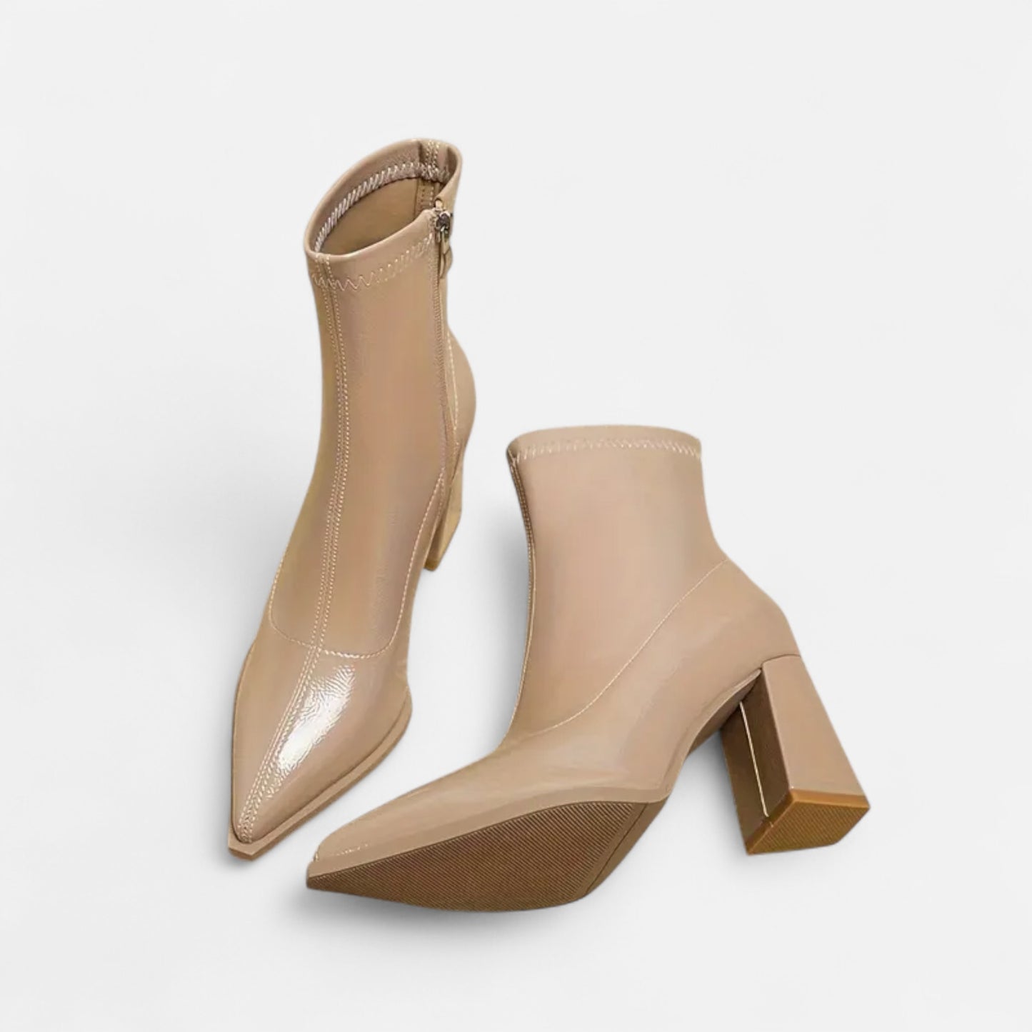 Riveromode | Women’s Ankle Boots with Pointed Toe and Block Heel