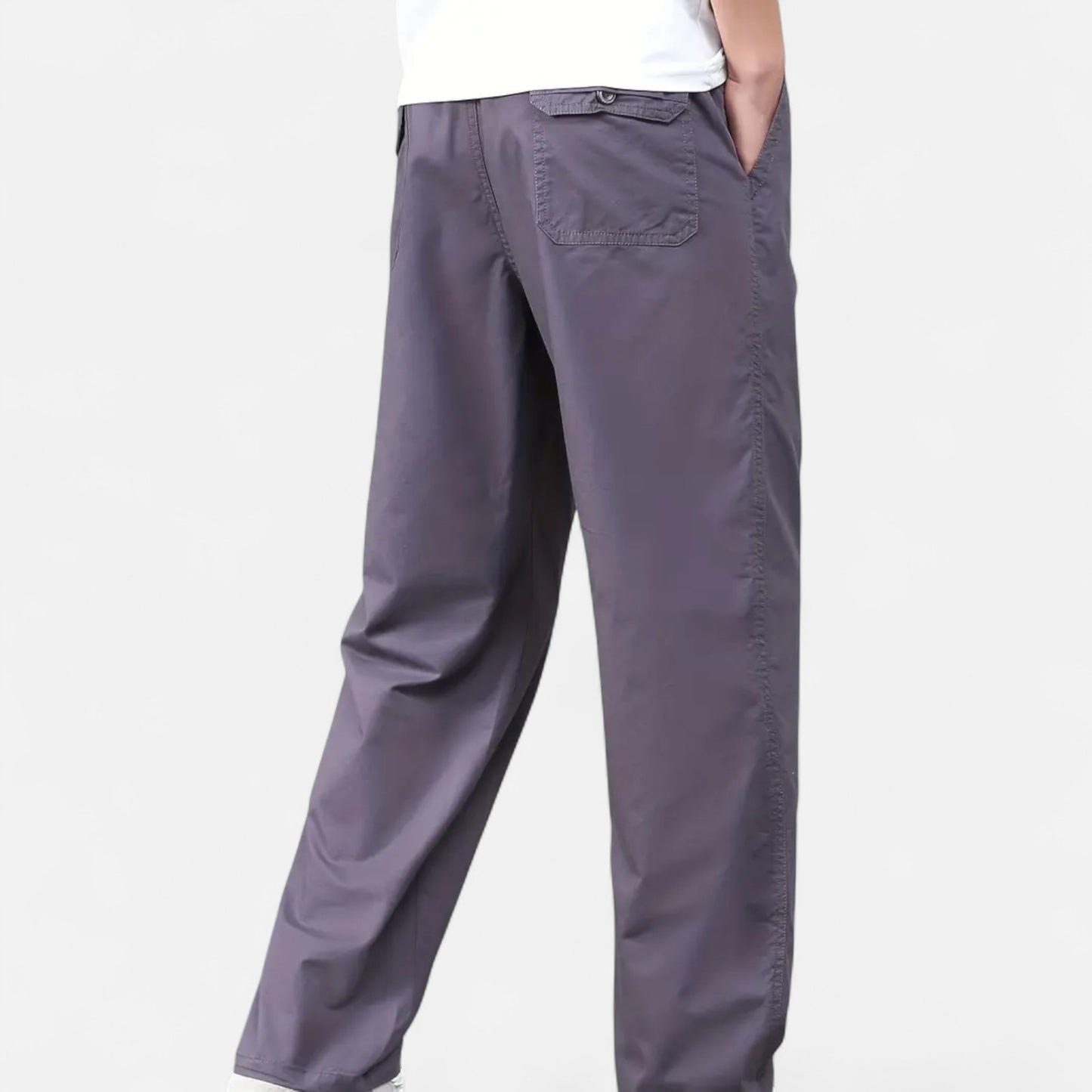 Riveromode | Men’s Straight Leg Cotton Trousers for Everyday Wear