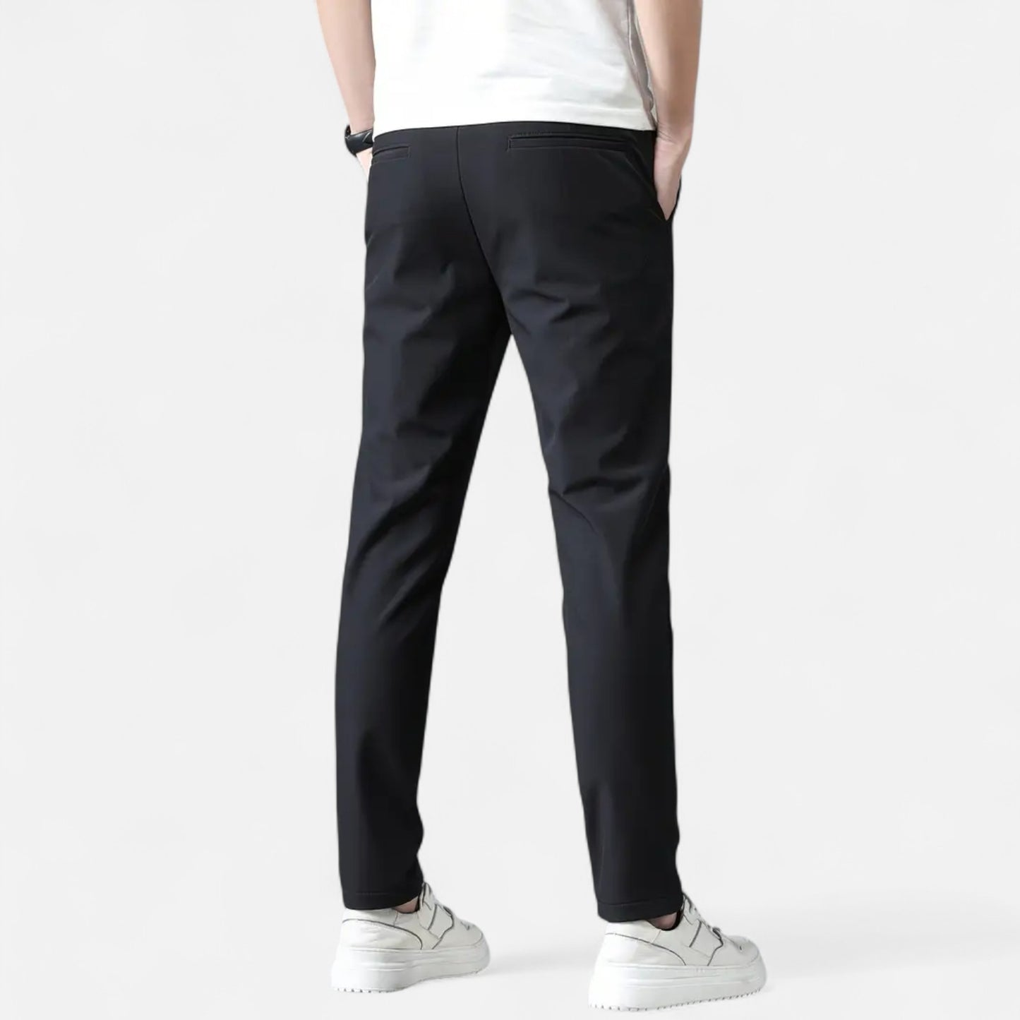 Riveromode | Men’s Mid-Rise Straight Leg Pants for Smart Casual Wear