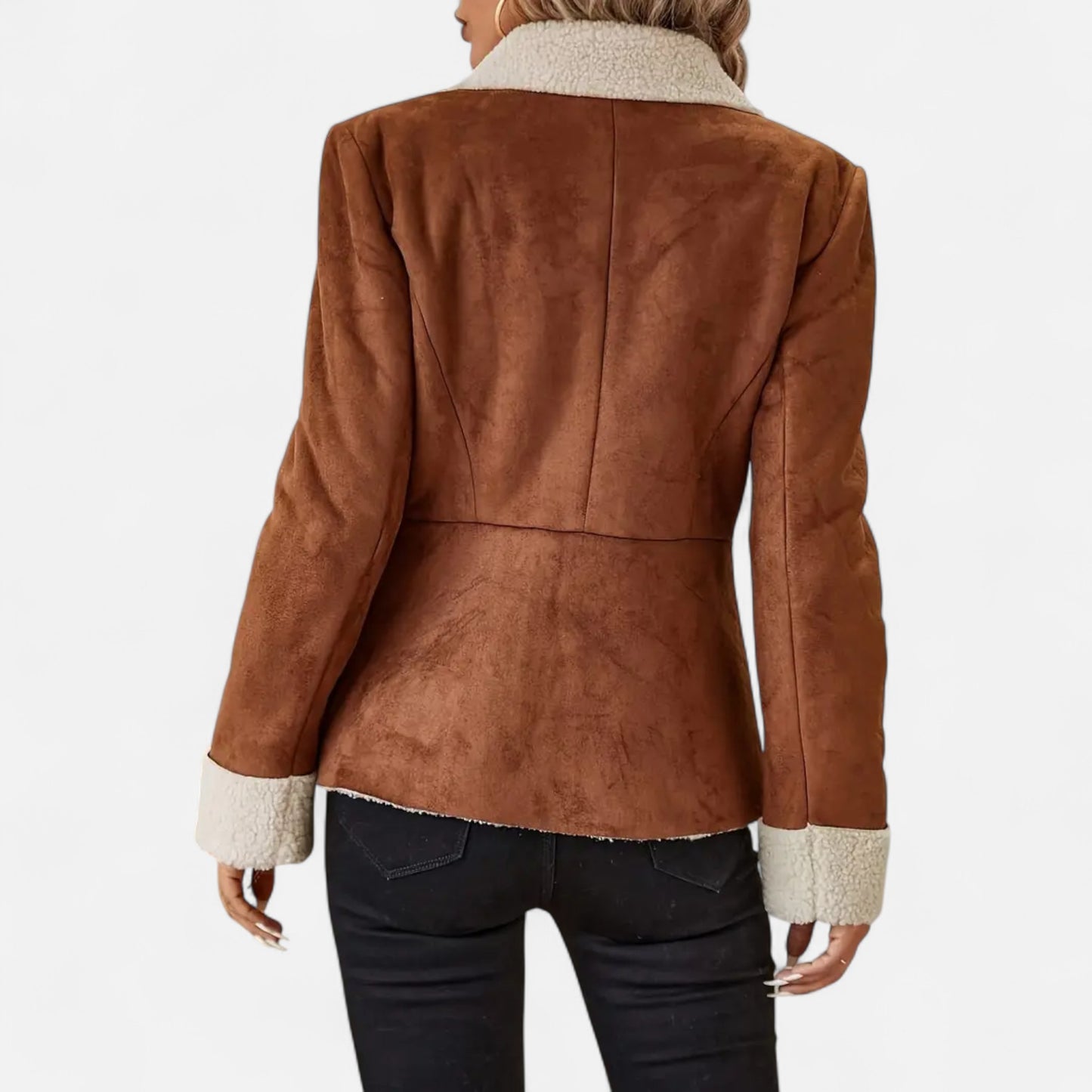 Riveromode | Women’s Faux Fur Jacket with Button Front