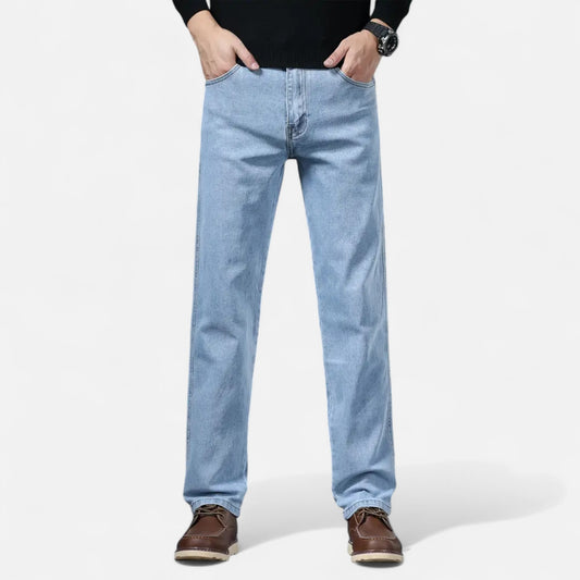 Riveromode | Men’s Straight Leg Jeans in Dark Wash Denim