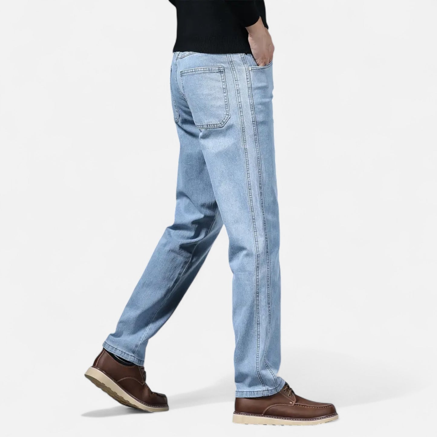 Riveromode | Men’s Straight Leg Jeans in Dark Wash Denim