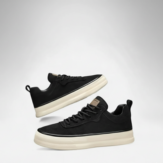 Riveromode | Men’s Suede Sneakers – Smart Casual White Sole