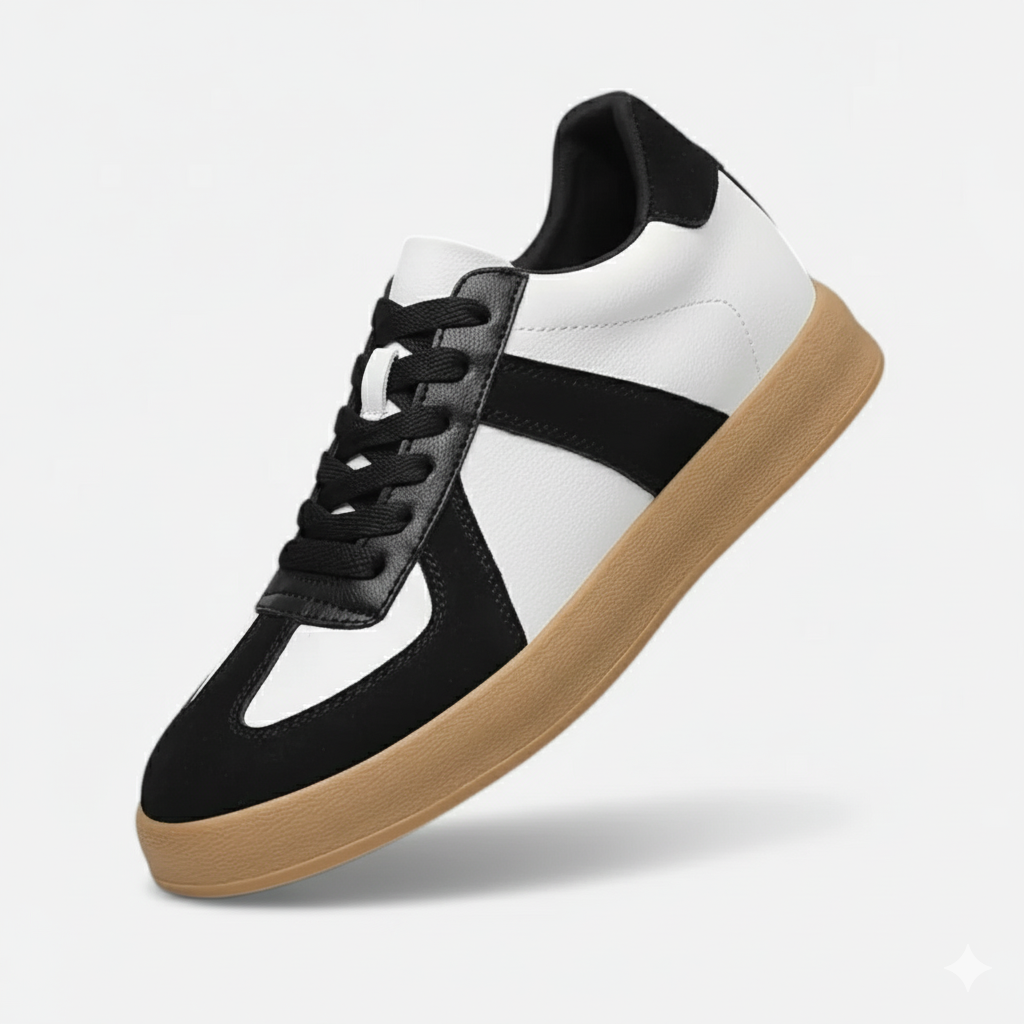 Riveromode | Men’s Leather Sneakers – Classic Suede Detail Design