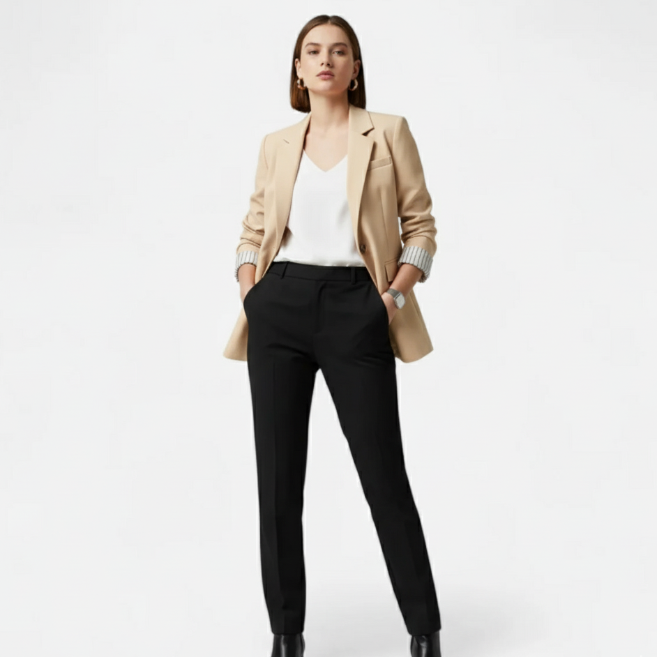 Riveromode | Women’s Striped Patchwork Blazer in Elegant Cut