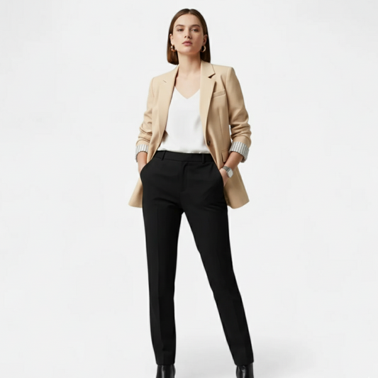 Riveromode | Women’s Striped Patchwork Blazer in Elegant Cut