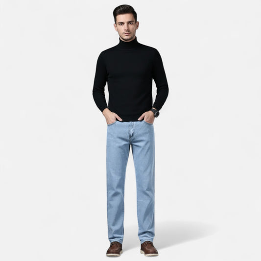 Riveromode | Men’s Straight Leg Jeans in Dark Wash Denim