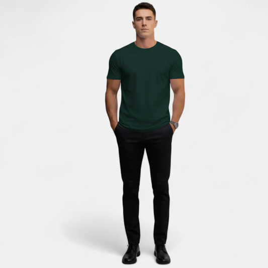 Riveromode | Men’s Crew Neck T-Shirt in Refined Minimalist Style