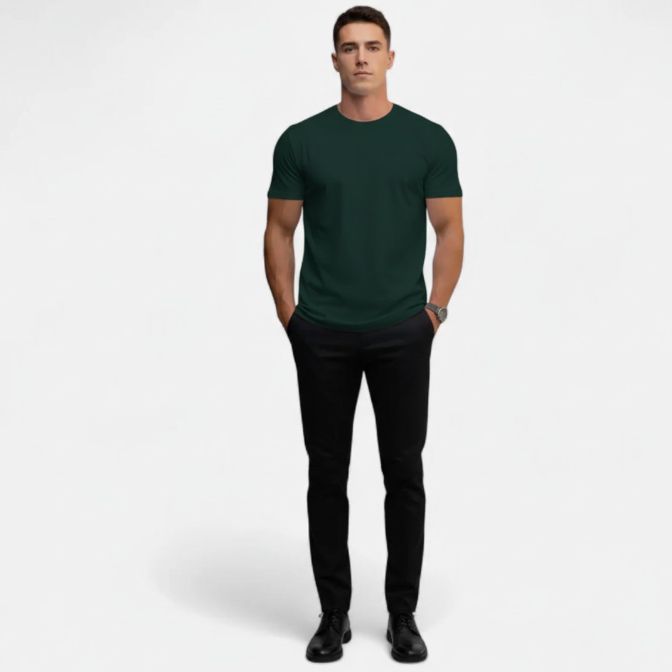 Riveromode | Men’s Crew Neck T-Shirt in Refined Minimalist Style
