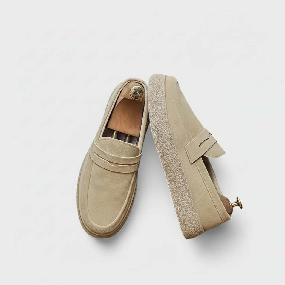 Riveromode | Men’s Suede Loafers – Smart Casual Slip-On Style