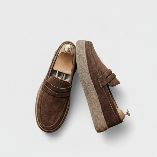 Riveromode | Men’s Suede Loafers – Smart Casual Slip-On Style