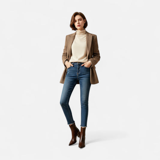 Riveromode | Women’s Ankle Boots with Pointed Toe and Block Heel