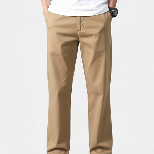 Riveromode | Men’s Straight Leg Cotton Trousers for Everyday Wear