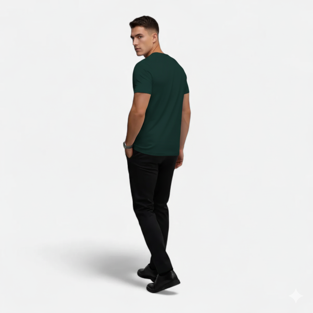 Riveromode | Men’s Crew Neck T-Shirt in Refined Minimalist Style