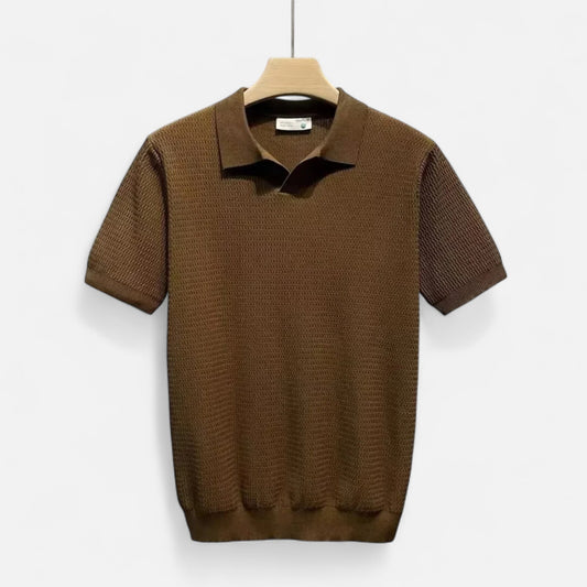 Riveromode | Men’s Knitted Polo Shirt in Summer Weight