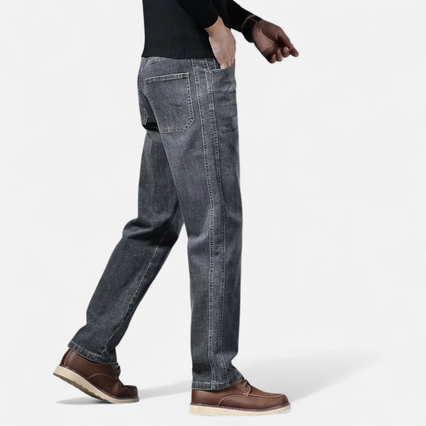 Riveromode | Men’s Straight Leg Jeans in Dark Wash Denim