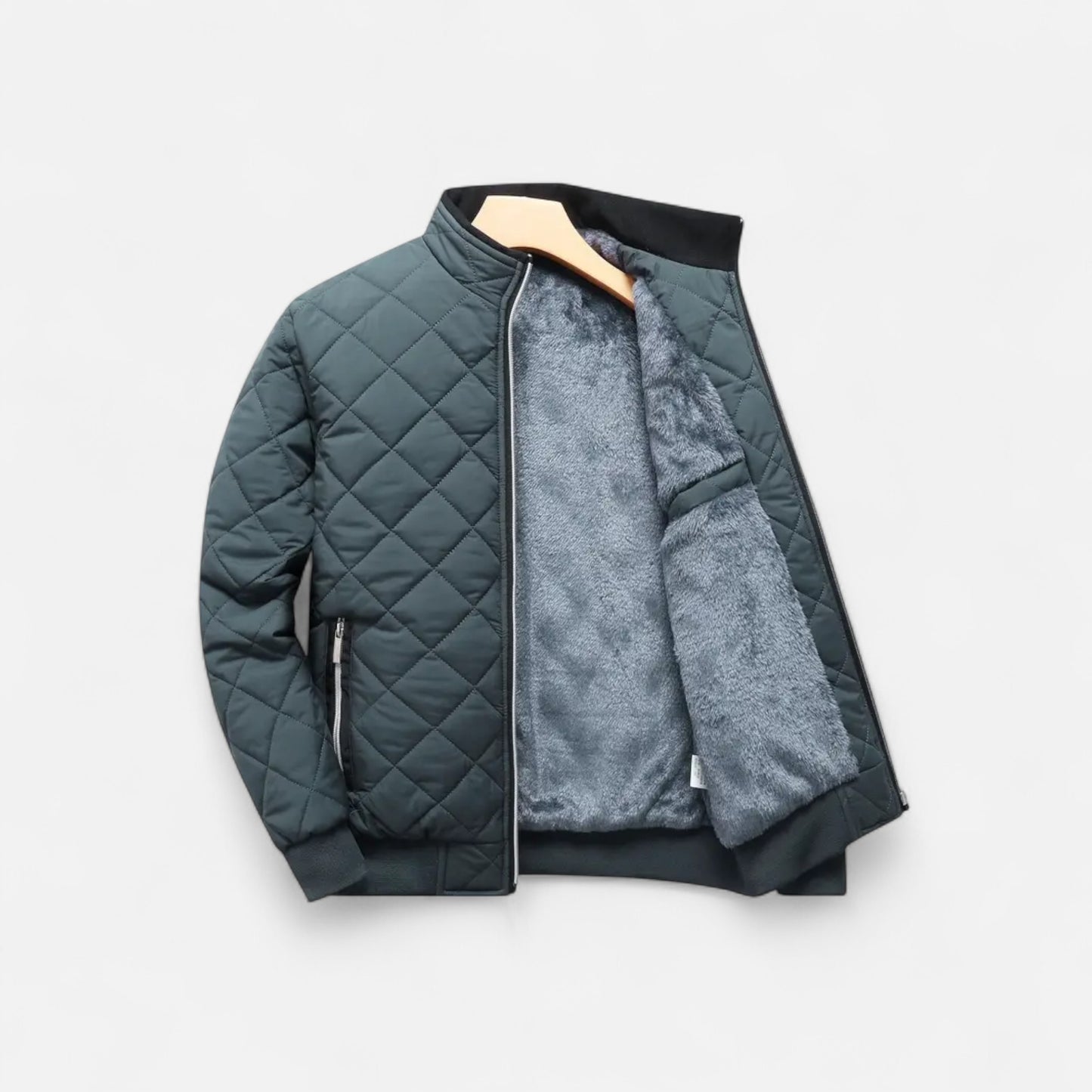 Riveromode | Men’s Quilted Winter Jacket with Fleece Lining