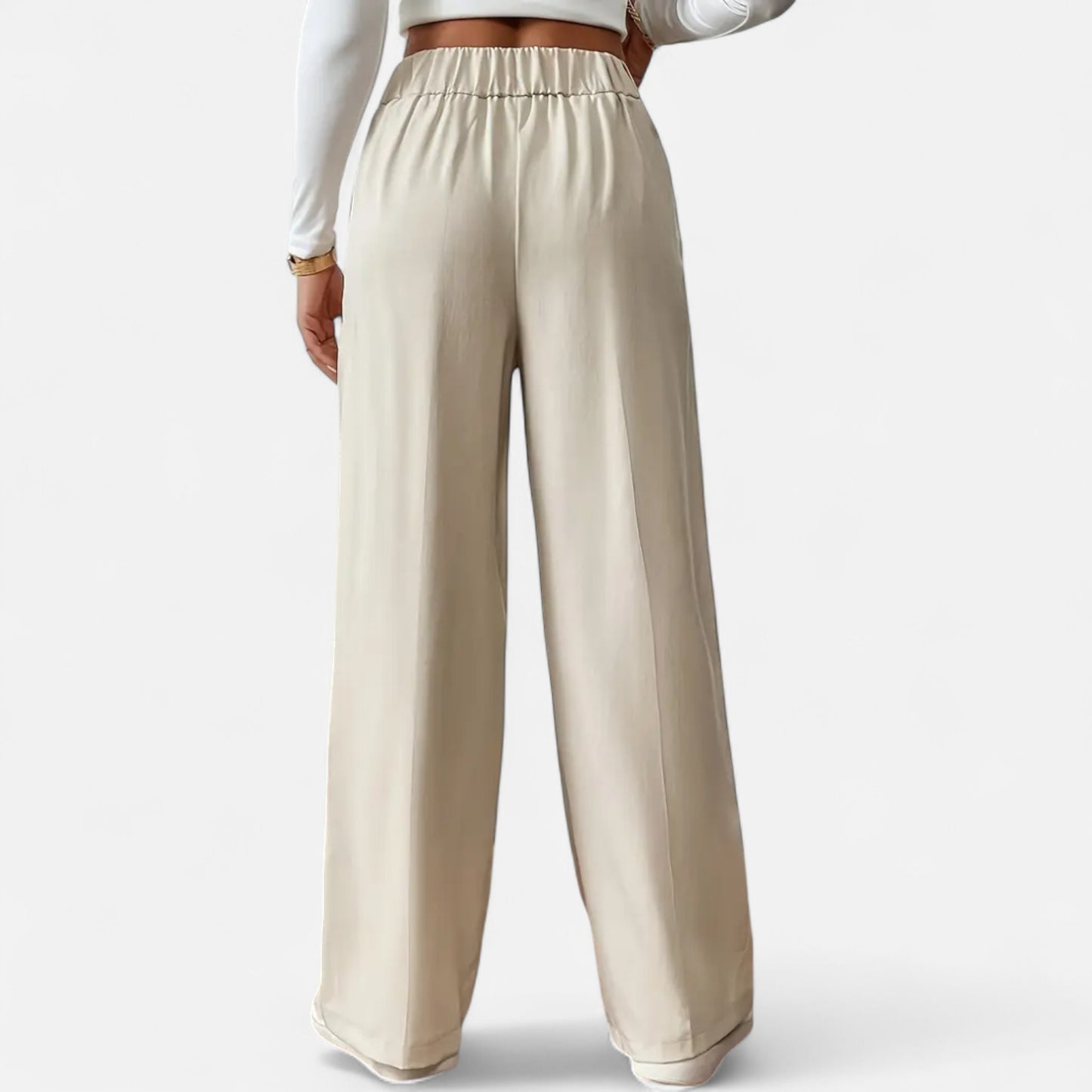 Riveromode | Women’s High-Waist Wide Leg Trousers in Elegant Cut