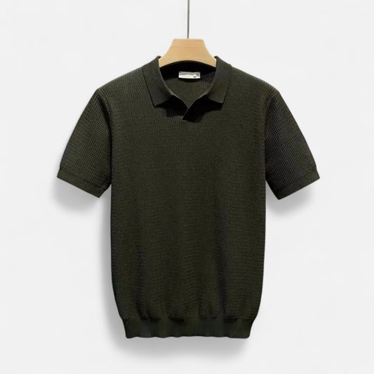 Riveromode | Men’s Knitted Polo Shirt in Summer Weight