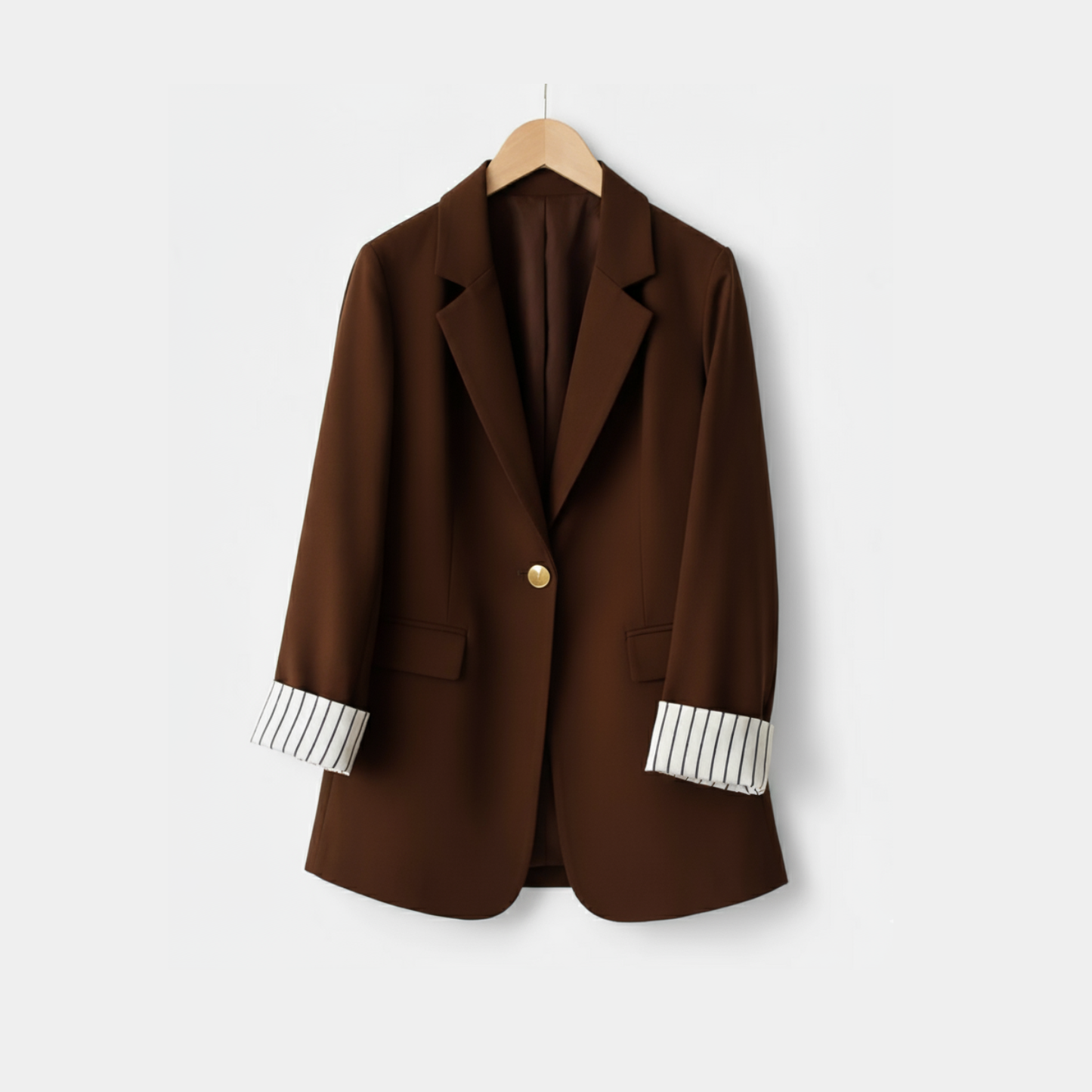 Riveromode | Women’s Striped Patchwork Blazer in Elegant Cut