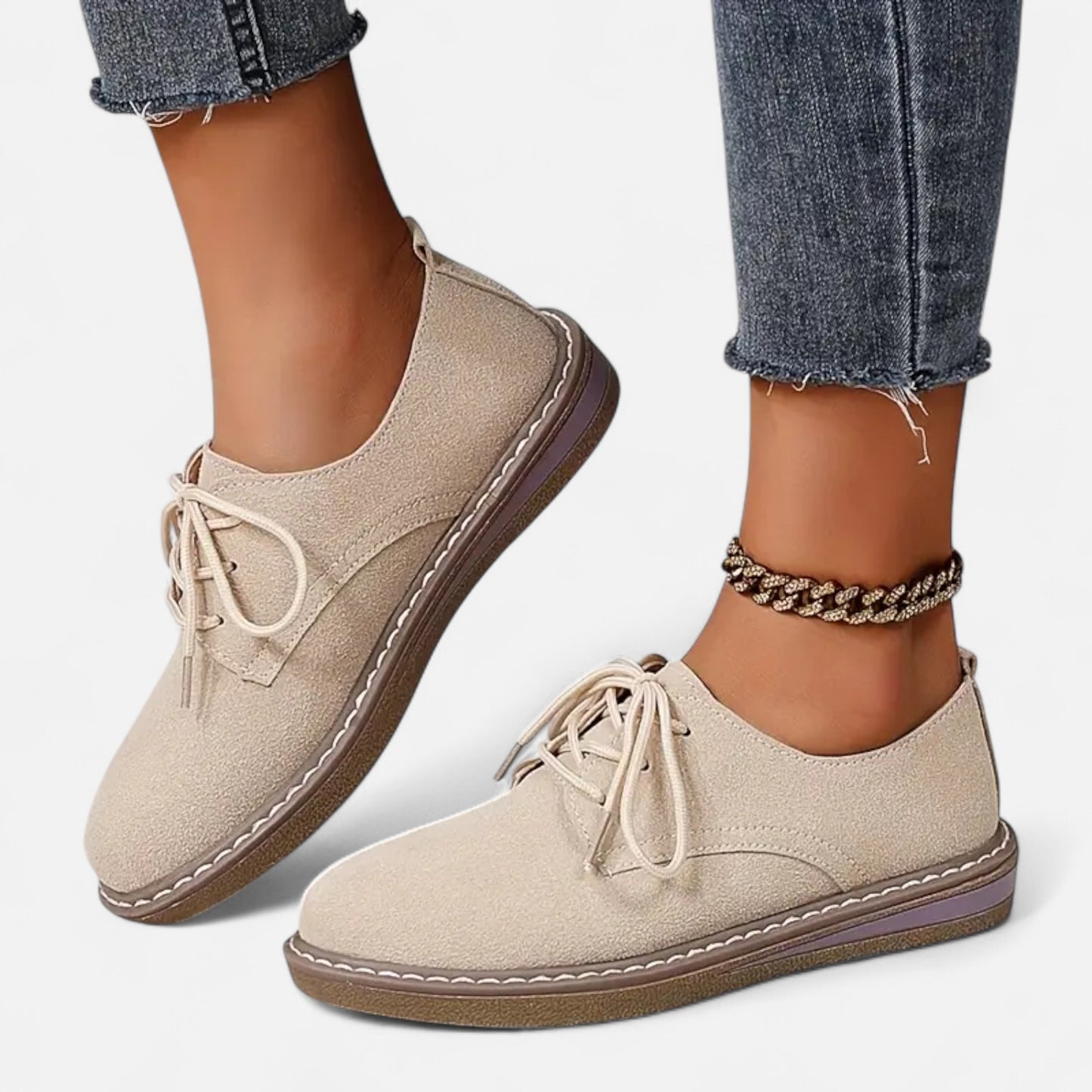 Riveromode | Women’s Lace-Up Oxford Shoes – Casual Flat Comfort