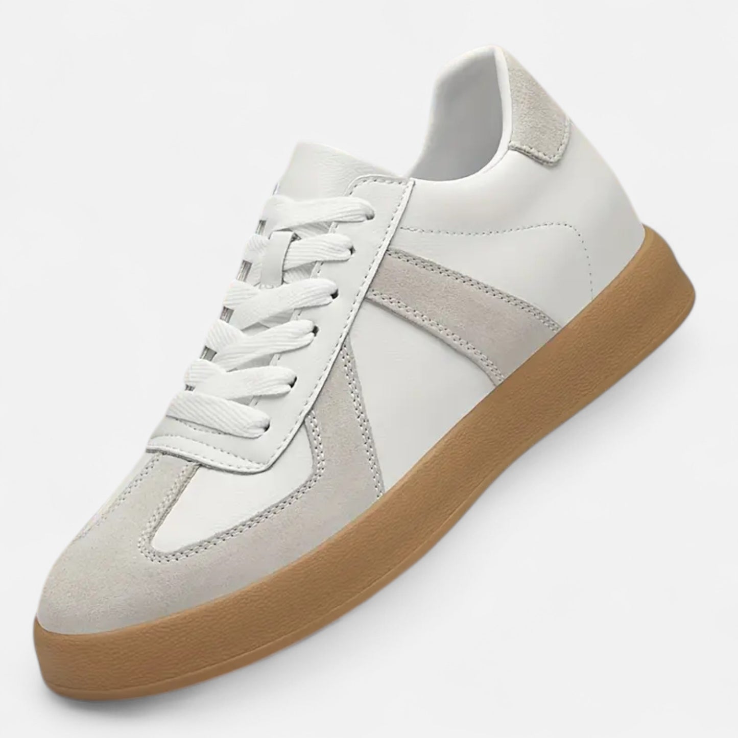 Riveromode | Men’s Leather Sneakers – Classic Suede Detail Design