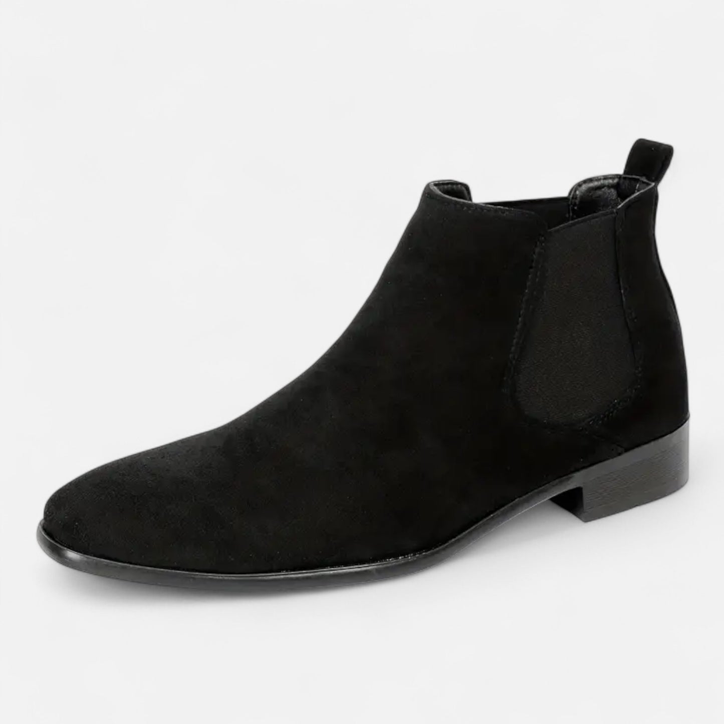 Riveromode | Men’s Chelsea Boots – Beige, Black & Brown Suede Elegance