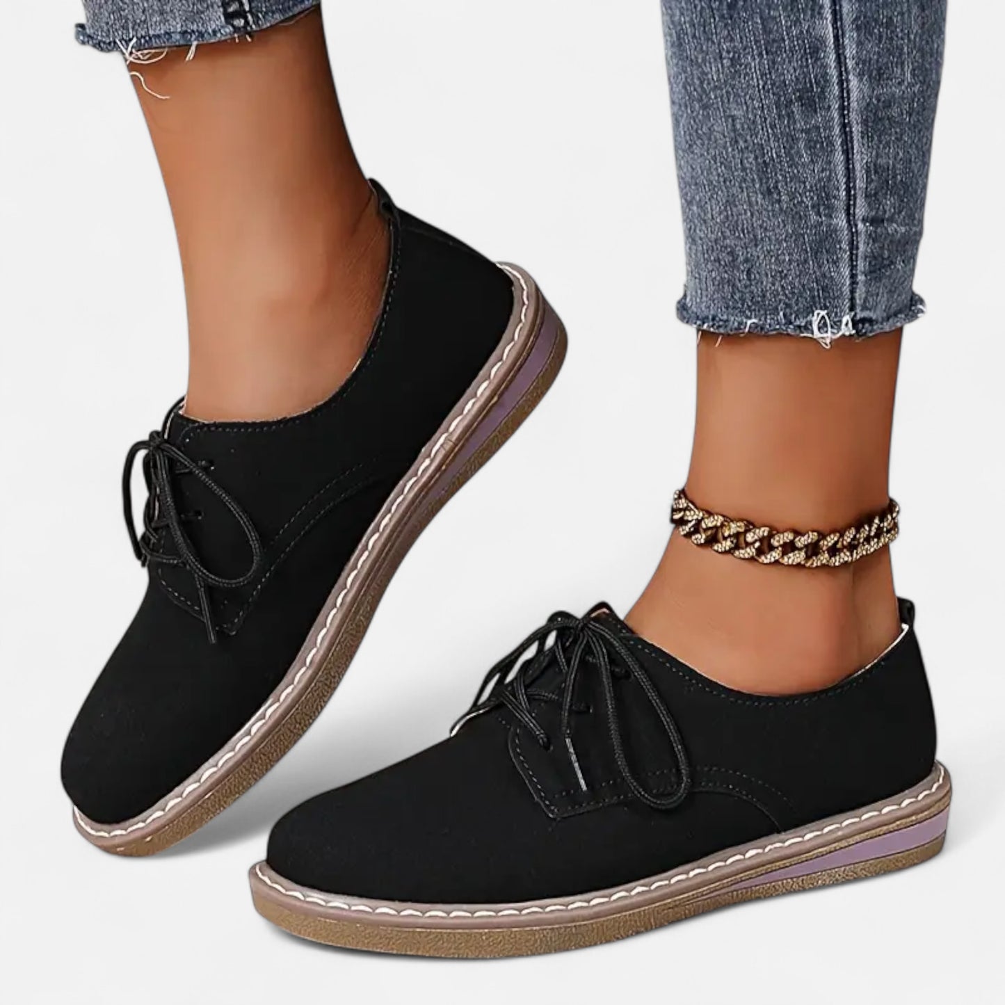 Riveromode | Women’s Lace-Up Oxford Shoes – Casual Flat Comfort