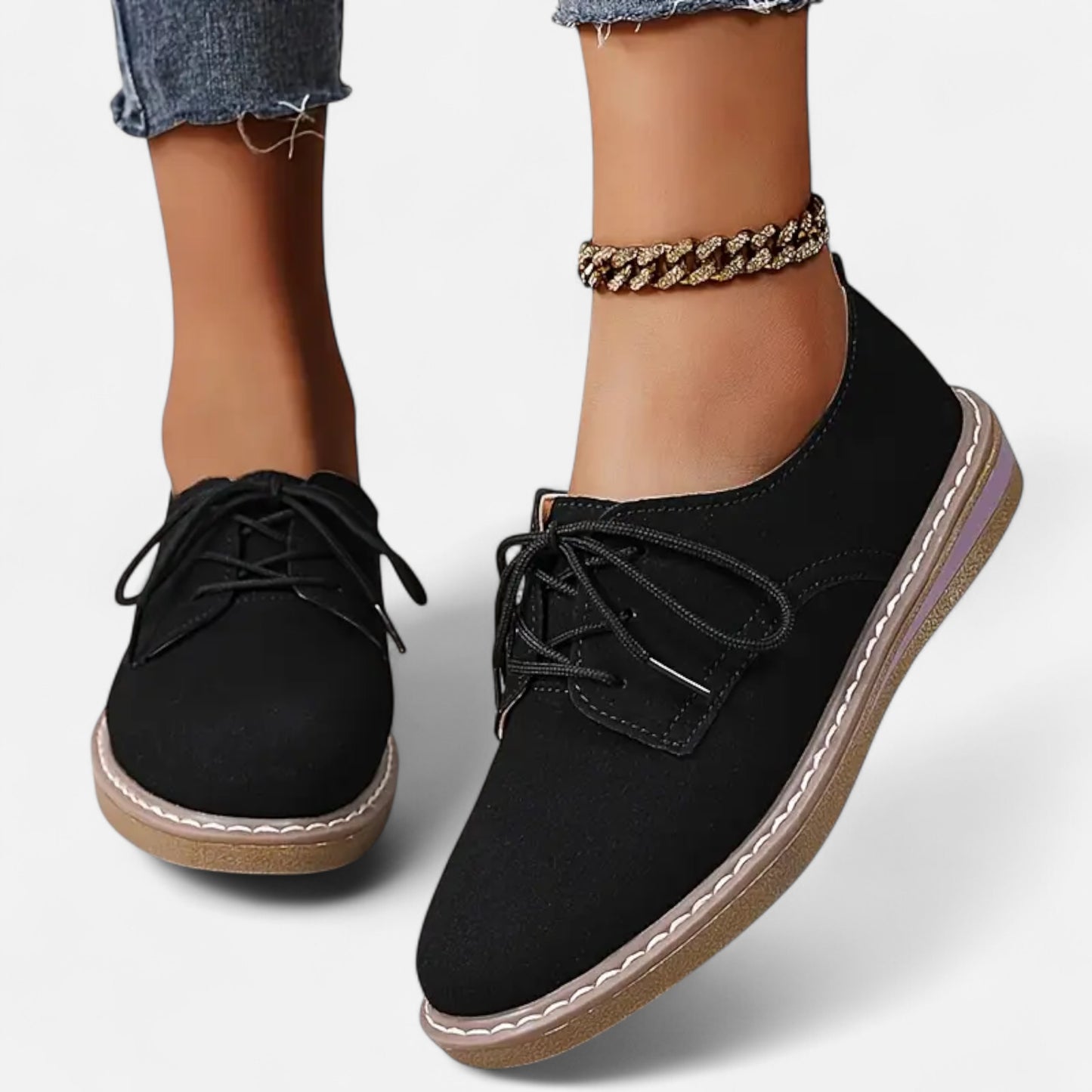 Riveromode | Women’s Lace-Up Oxford Shoes – Casual Flat Comfort