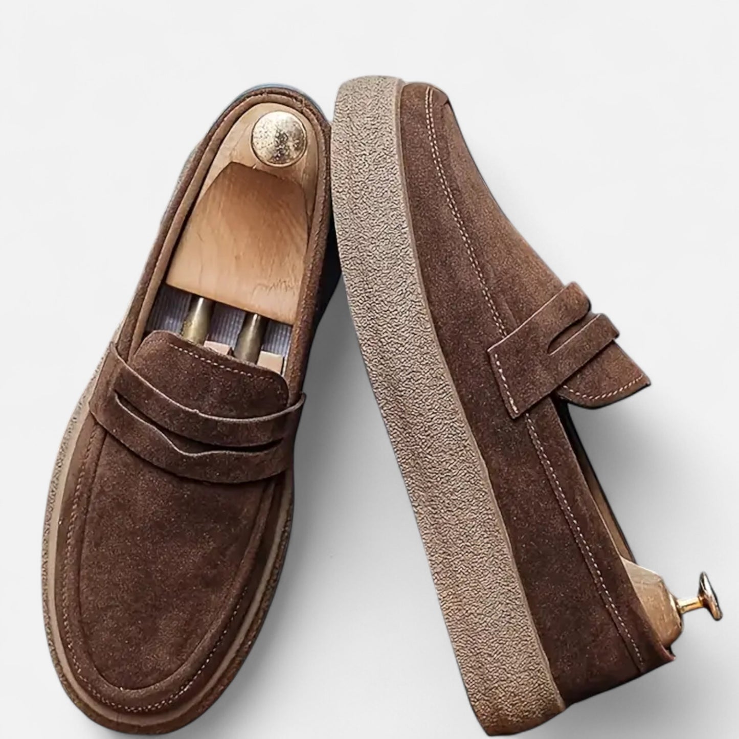 Riveromode | Men’s Suede Loafers – Smart Casual Slip-On Style
