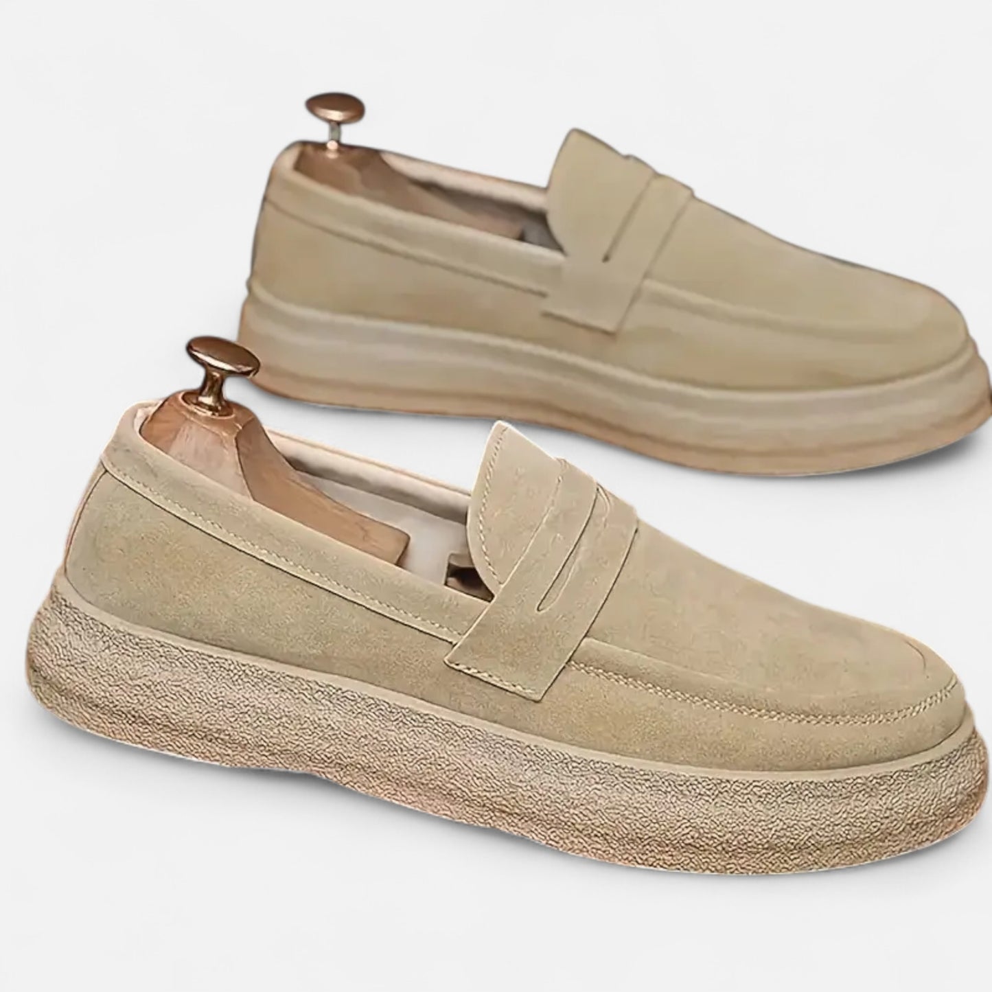 Riveromode | Men’s Suede Loafers – Smart Casual Slip-On Style