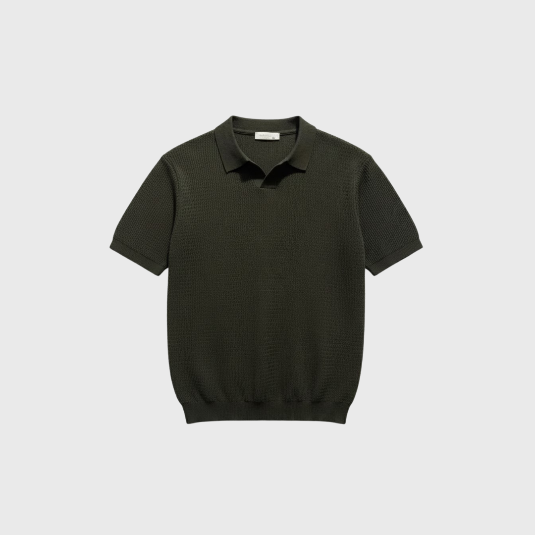Riveromode | Men’s Knitted Polo Shirt in Summer Weight