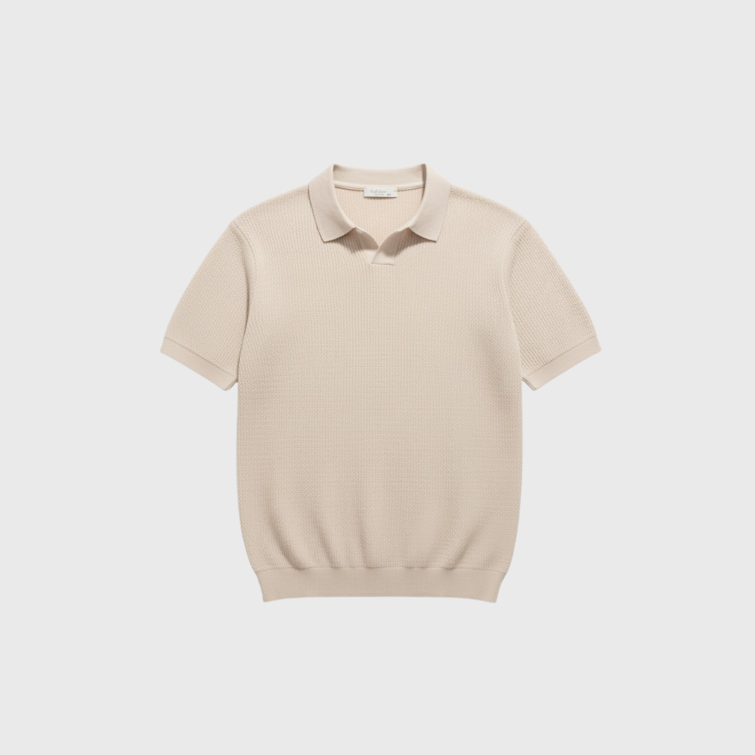 Riveromode | Men’s Knitted Polo Shirt in Summer Weight