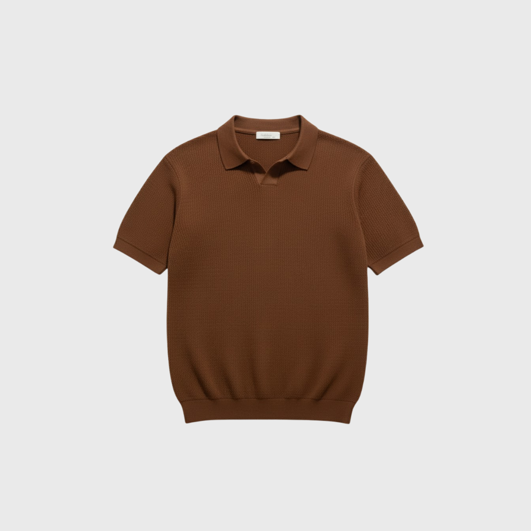 Riveromode | Men’s Knitted Polo Shirt in Summer Weight