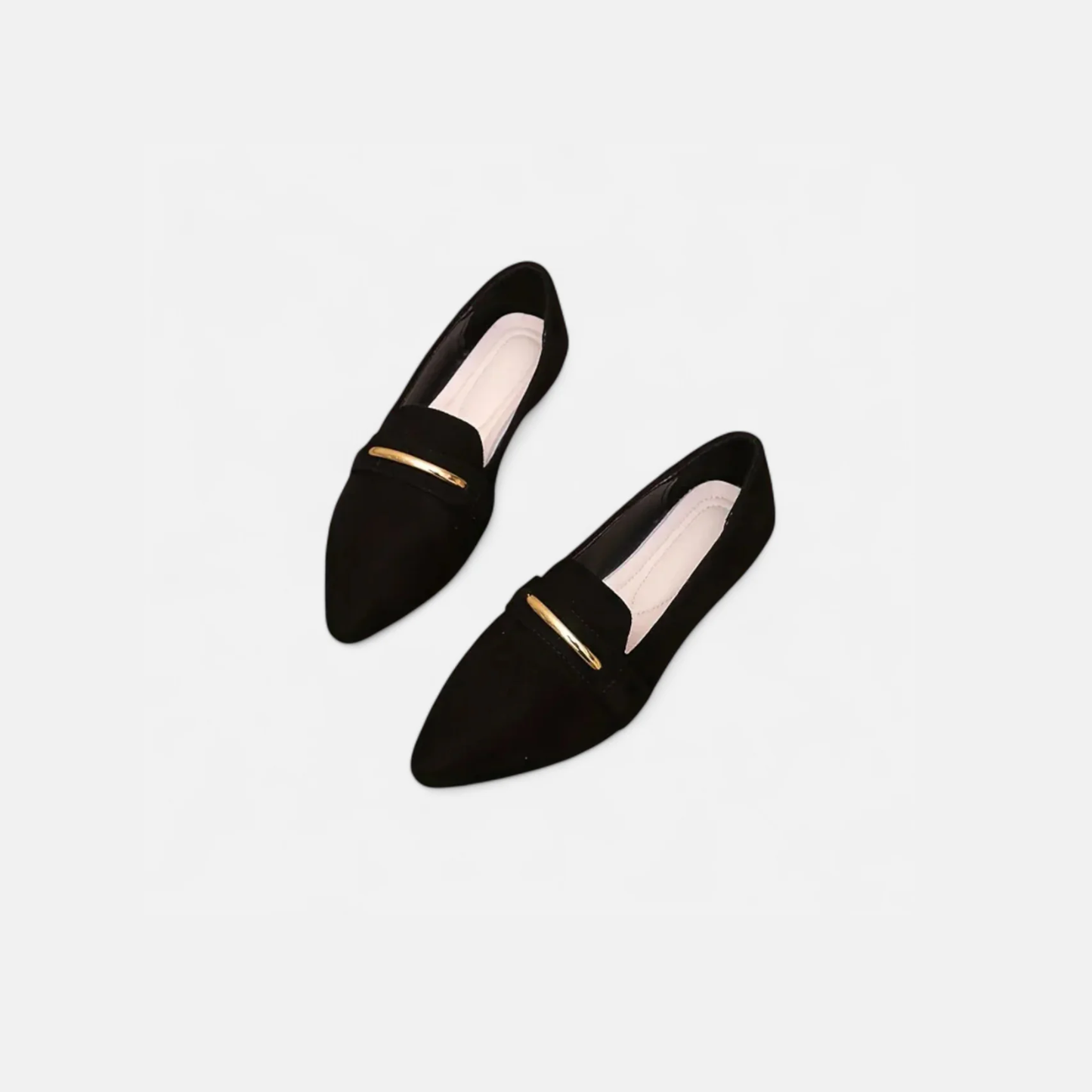 Riveromode | Women’s Red Loafers – Pointed Toe Gold Accent