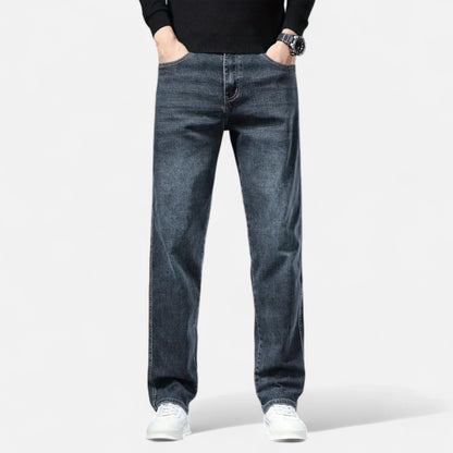 Riveromode | Men’s Straight Leg Jeans in Dark Wash Denim