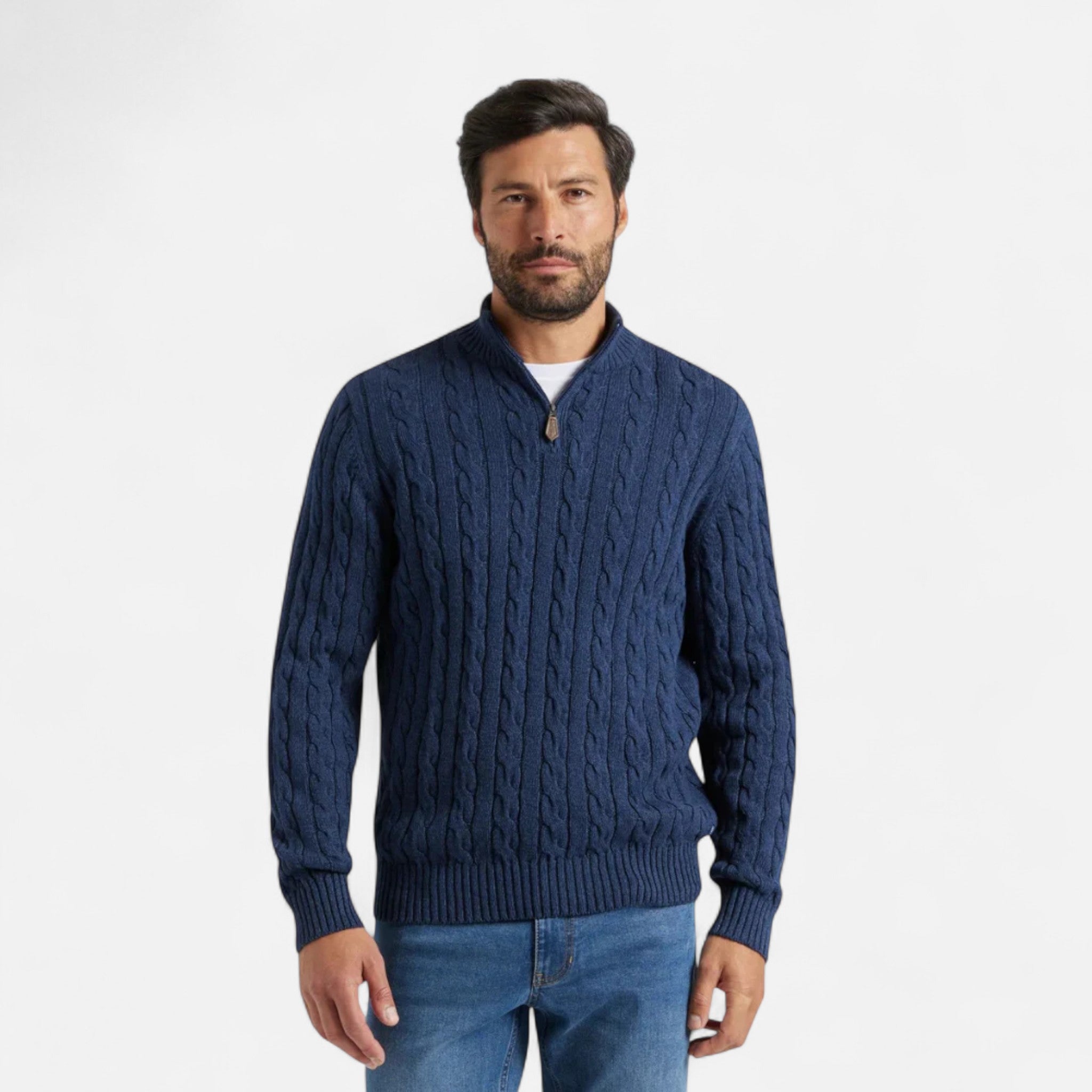 Rivero Mode | Men’s Heritage Half-Zip Cotton Sweater