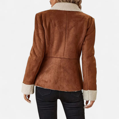 Riveromode | Women’s Faux Fur Jacket with Button Front