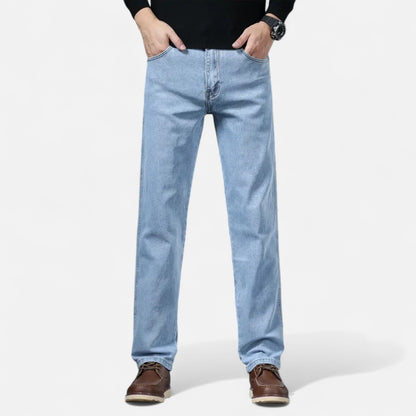 Riveromode | Men’s Straight Leg Jeans in Dark Wash Denim