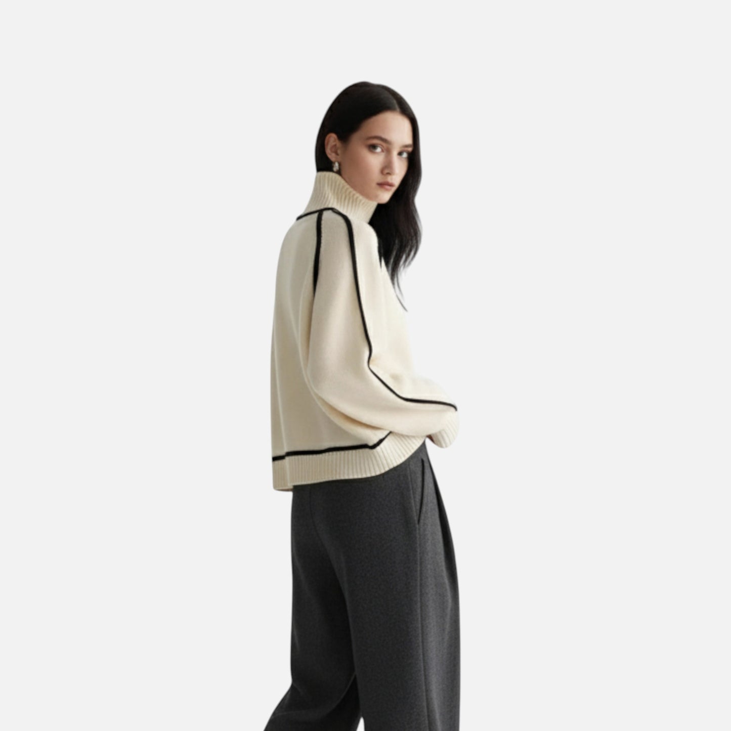 Rivero Mode | Women’s Heritage Half-Turtleneck Knit Pullover