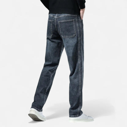 Riveromode | Men’s Straight Leg Jeans in Dark Wash Denim