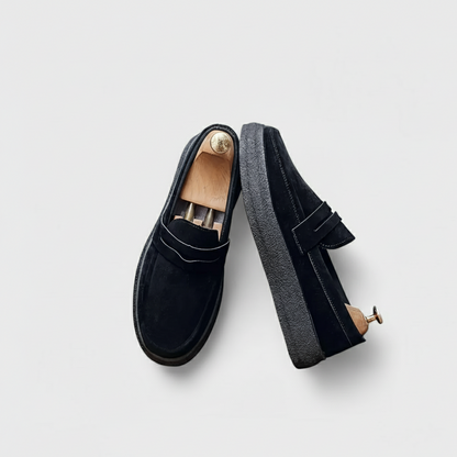 Riveromode | Men’s Suede Loafers – Smart Casual Slip-On Style