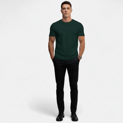 Riveromode | Men’s Crew Neck T-Shirt in Refined Minimalist Style
