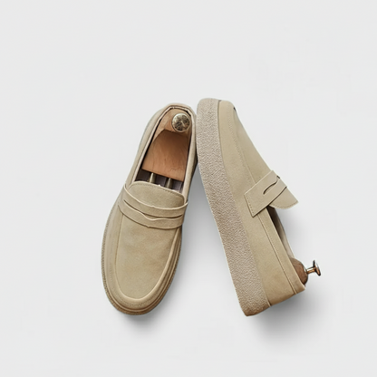 Riveromode | Men’s Suede Loafers – Smart Casual Slip-On Style