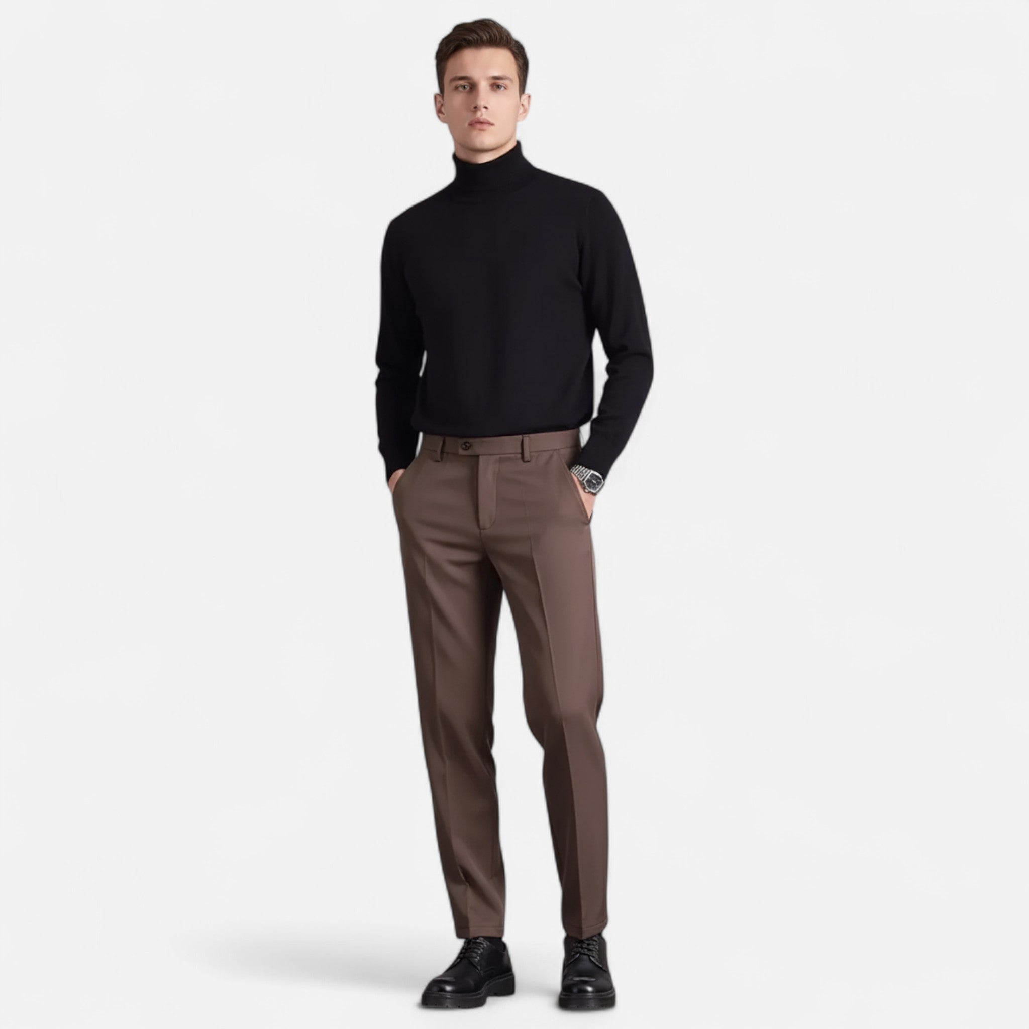 Rivero Mode | Men’s Business Casual Pants in Lightweight Polyester