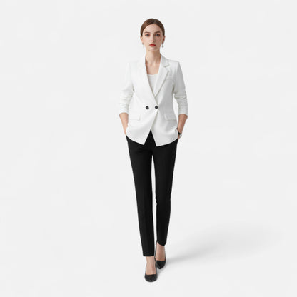 Riveromode | Women’s Slim Fit Blazer in Classic Single-Breasted Cut