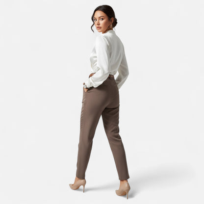 Riveromode | Women’s Satin Blouse with Elegant V-Neck