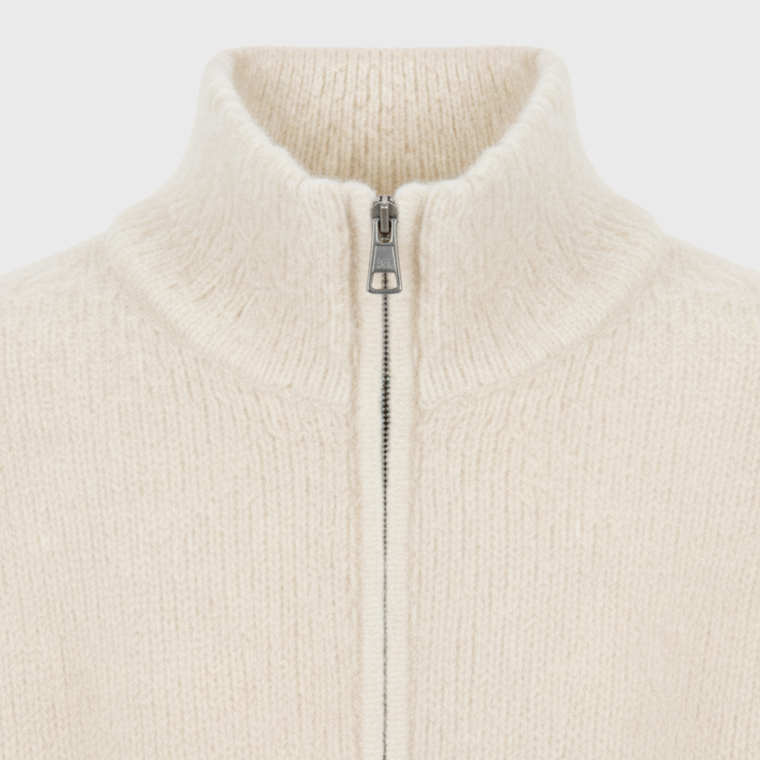 Rivero Mode | Men’s Heritage Stand-Collar Cardigan Jumper