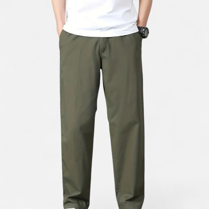 Riveromode | Men’s Straight Leg Cotton Trousers for Everyday Wear