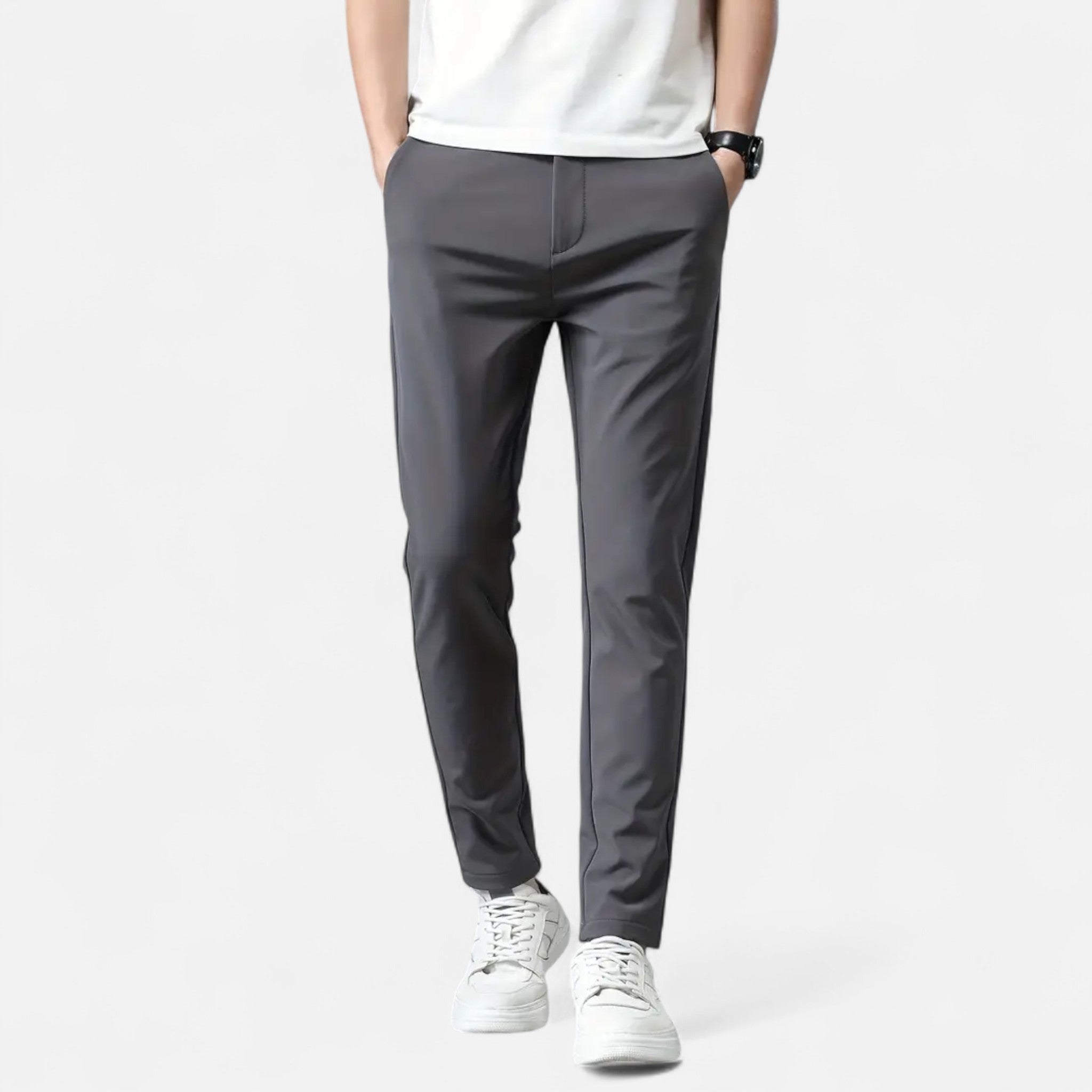 Rivero Mode | Men’s Mid-Rise Straight Leg Pants for Smart Casual Wear